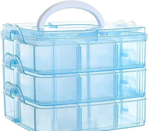 Checkout this latest Makeup Vanity Box And Organizers
Product Name: *Makeup Vanity Box And Organizers *
Color: Blue
Size: Medium
Net Quantity (N): 1
? 3 layers Stackable Storage Container ? 6 grids per layer, totally 18 grids ? Materials: high-quality PP plastic ? Features: The dividers are removable and compact that items inside are not easy to slide. ? Color: White, Blue, Pink
Country of Origin: India
Easy Returns Available In Case Of Any Issue


SKU: Foldable Storage Box blue
Supplier Name: SKYBORN

Code: 152-75708216-944

Catalog Name: Graceful Makeup Vanity Box And Organizers
CatalogID_21015836
M07-C20-SC5593