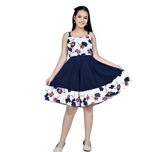 Fown Girl Beautiful Stylish Floral Applique Party Dress Age Group 312  Years