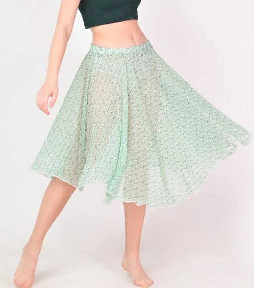 Flowy skirts knee clearance length