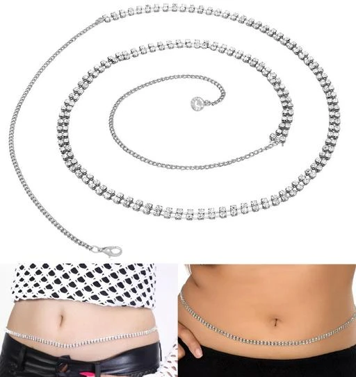  Vama Fashions Silver Plated Waist Hip Belly Chain