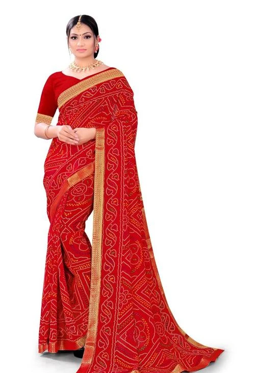 Checkout this latest Sarees
Product Name: *Abhisarika Sensational Sarees*
Saree Fabric: Georgette
Blouse: Separate Blouse Piece
Blouse Fabric: Cotton
Pattern: Printed
Blouse Pattern: Printed
Net Quantity (N): Single
Pure Georgette Bandhani Printed Silk Saree With Fancy Lace Border and Blouse 
Sizes: 
Free Size (Saree Length Size: 5.3 m, Blouse Length Size: 0.8 m) 
Country of Origin: India
Easy Returns Available In Case Of Any Issue


SKU: Rupali07-Red
Supplier Name: VENIKA NX

Code: 433-77544242-9411

Catalog Name: Abhisarika Sensational Sarees
CatalogID_21644090
M03-C02-SC1004