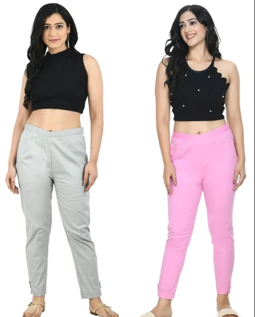 Checkout this latest Trousers & Pants
Product Name: *Classy Ravishing Women Women Trousers Pack of 2*
Fabric: Cotton Lycra
Pattern: Solid
Sizes: 
26 (Waist Size: 26 in, Length Size: 37 in) 
28 (Waist Size: 28 in, Length Size: 37 in) 
30 (Waist Size: 30 in, Length Size: 37 in) 
32 (Waist Size: 32 in, Length Size: 37 in) 
34 (Waist Size: 34 in, Length Size: 37 in) 
36 (Waist Size: 36 in, Length Size: 37 in) 
38 (Waist Size: 38 in, Length Size: 37 in) 
40 (Waist Size: 40 in, Length Size: 37 in) 
42 (Waist Size: 42 in, Length Size: 37 in) 
44 (Waist Size: 44 in, Length Size: 37 in) 
Country of Origin: India
Easy Returns Available In Case Of Any Issue


SKU: PG-LTC2-LGREY-BPINK
Supplier Name: PREEGO

Code: 585-77590446-999

Catalog Name: Classy Ravishing Women Women Trousers 
CatalogID_21660144
M04-C08-SC1034