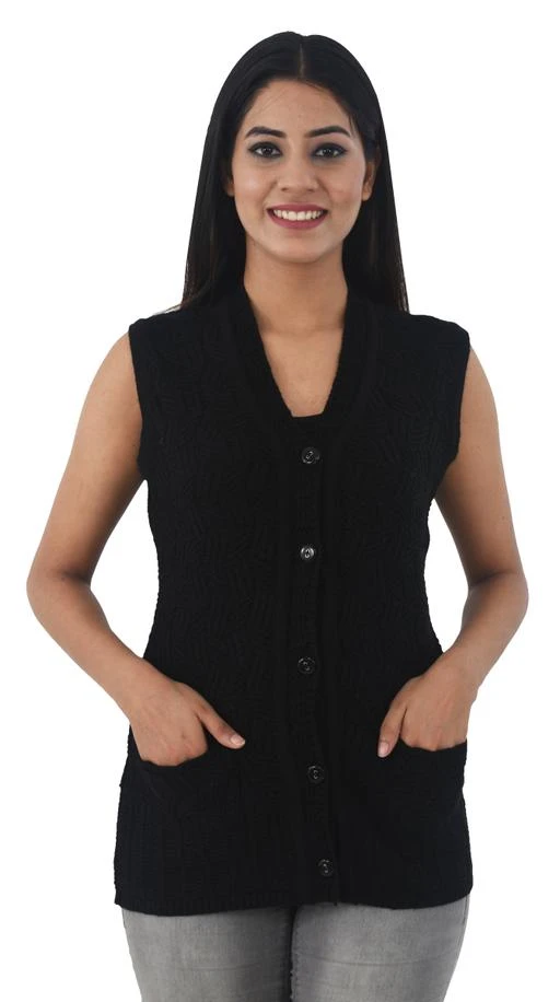 Woolen sleeveless sale sweaters for ladies