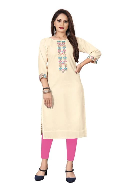 Checkout this latest Kurtis
Product Name: *BF-45 COTTON BLEND FABRIC KURTI WITH EMBROIDERY DESIGN..*
Fabric: Cotton Blend
Sleeve Length: Long Sleeves
Pattern: Embroidered
Combo of: Single
Sizes:
S (Bust Size: 36 in, Size Length: 43 in) 
M (Bust Size: 38 in, Size Length: 43 in) 
L (Bust Size: 40 in, Size Length: 43 in) 
XL (Bust Size: 42 in, Size Length: 43 in) 
XXL (Bust Size: 44 in, Size Length: 43 in) 
This kurti is fashioned on pure cotton blend fabric enriched with beautiful embroidered work done as shown. This stitched kurti is perfect to pick for casual wear.This attractive kurti will surely fetch you compliments for your rich sense of style.
Country of Origin: India
Easy Returns Available In Case Of Any Issue


SKU: BF-45 Cream Kurti
Supplier Name: Bhakti_Fashion.

Code: 813-77663925-994

Catalog Name: Kashvi Fashionable Kurtis
CatalogID_21687258
M03-C03-SC1001