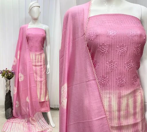 Checkout this latest Suits
Product Name: *Aagam cotton Silk Pretty Salwar Suits & Dress Materials*
Top Fabric: Silk + Top Length: 2.26-2.50
Bottom Fabric: Shantoon + Bottom Length: 2.01-2.25
Dupatta Fabric: Silk + Dupatta Length: 2.01-2.25
Lining Fabric: No Lining
Type: Un Stitched
Country of Origin: India
Easy Returns Available In Case Of Any Issue


SKU: C578 BB Leriya Tikali Work Dress Material Pink
Supplier Name: BD 24x7

Code: 7601-77677578-0081

Catalog Name: Myra Superior Salwar Suits & Dress Materials
CatalogID_21691734
M03-C05-SC1002