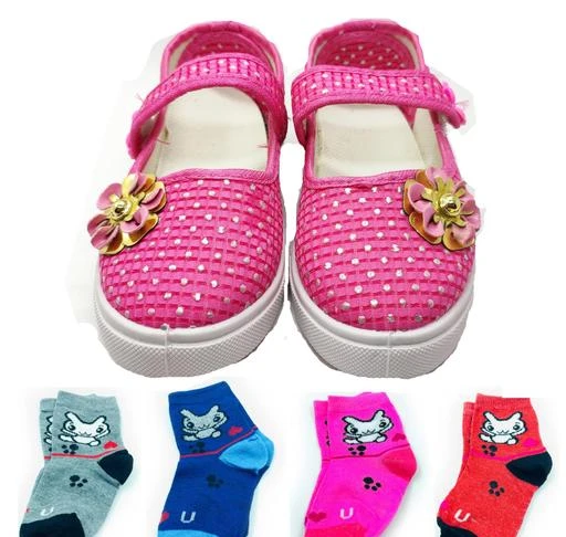Checkout this latest Sandals
Product Name: *Attractive fancy pink belly for girls upto 1.5-5 years with 4 socks*
Material: Textile
Sole Material: Rubber
Pattern: Printed
Fastening & Back Detail: Velcro
Net Quantity (N): 1
Please check size chart for proper fit
Sizes: 
18-21 Months (Foot Length Size: 13 in) 
21-24 Months (Foot Length Size: 13 in) 
2-2.5 Years (Foot Length Size: 14 in) 
2.5-3 Years (Foot Length Size: 14.5 in) 
3-3.5 Years (Foot Length Size: 15.5 in) 
3.5-4 Years (Foot Length Size: 15.5 in) 
4-4.5 Years (Foot Length Size: 16.5 in) 
4.5-5 Years (Foot Length Size: 17 in) 
Country of Origin: India
Easy Returns Available In Case Of Any Issue


SKU: 1602579270
Supplier Name: MISS 18

Code: 892-77826249-993

Catalog Name: Attractive Stylish Kids Girls Sandals
CatalogID_21743621
M09-C31-SC1167