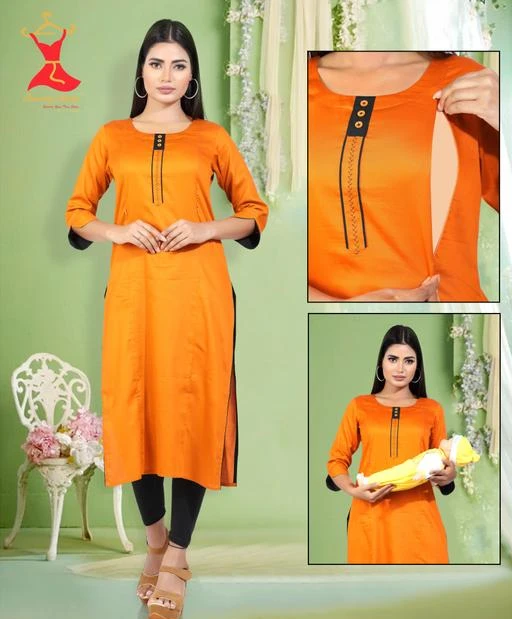 Checkout this latest Feeding Kurtis & Kurta Sets
Product Name: *DUMMY SHAPE Women's Kurti/Cotton Satin Straight Maternity Kurta with Zipper/Round Neck Feeding Kurti for Pre and Post Pregnancy*
Care Instructions : Machine Wash Maternity Wear With Zipping :  Both side invisible vertical zippers for easy Breastfeeding access.
Feeding Dress With Breathable Fabric:  Feeding Dress made of breathable cotton satin fabric that allows air circulation and keeps you cool all day long. This Straight Gown Style Western Dress is lightweight, breathable, stretchy & incredibly soft to the skin; Feeding Kurta To Hide Pre And Post Pregnancy Baby Bump: The Feeding top has been designed uniquely plits around tummy area to hide Pre and Post Pregnancy baby bump beautifully.
Be A Mom In Style : Wear this stylish and comfortable Nursing dress with leggings, trousers, Pants, Palazzo, etc. You can wear this for all Casual and formal places and occasions.
Sizes: 
M (Bust Size: 38 in, Waist Size: 35 in) 
L (Bust Size: 40 in, Waist Size: 37 in) 
XL (Bust Size: 42 in, Waist Size: 39 in) 
XXL (Bust Size: 44 in, Waist Size: 41 in) 
Country of Origin: India
Easy Returns Available In Case Of Any Issue


SKU: DS-174
Supplier Name: Q K CREATION

Code: 416-78080585-9921

Catalog Name: Adrika Fabulous Feeding Kurti 
CatalogID_21830609
M04-C53-SC2330