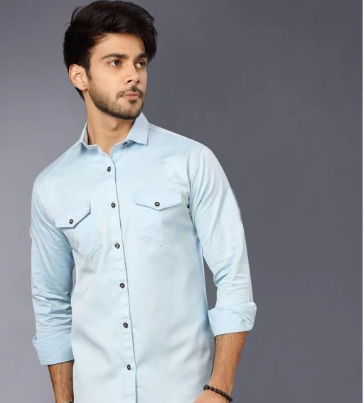 Checkout this latest Shirts
Product Name: *UNITED CLUB Men Tailored Fit Solid Spread Collar Casual Shirt*
Fabric: Cotton
Sleeve Length: Long Sleeves
Pattern: Solid
Sizes:
S, M, L
The trendy cotton cargo shirt made for youth by United Club. Full sleeve, spread collar and with two flapped pocket this shirt gives you a fully trendy look in crowd. Pair this shirt with denim, chinos and casual pants and make whole event yours.
Country of Origin: India
Easy Returns Available In Case Of Any Issue


SKU: SR_02POKVR_SKYBLUE
Supplier Name: S.R.Trading

Code: 694-78153348-9981

Catalog Name: united Club Men Shirts
CatalogID_21853992
M06-C14-SC1206
