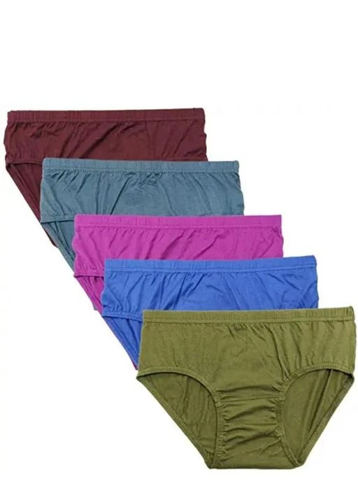 5 Pack Womens Girls' Underwear Comfy Low Rise Briefs Panties For