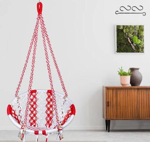 Checkout this latest Hanging Cradle
Product Name: *Patiofy Swing Jhula for Adults/ Wooden Swing Chair/ Hammock Hanging Swing Chair/Swing with Hanging Accessories/Swing for Home Indoor Adults/Cotton Rope Swing Chair with Sturdy Wooden Frame/ White-Red*
Cradle Material: Cotton
Product Length: 10 cm
Product Height: 4 cm
Product Breadth: 10 cm
Multipack: 1
Country of Origin: India
Easy Returns Available In Case Of Any Issue


SKU: Round-White-Red-Accs
Supplier Name: Patiofy

Code: 0221-78896027-9993

Catalog Name: Elegant Hanging Cradle
CatalogID_22090516
M10-C33-SC2535