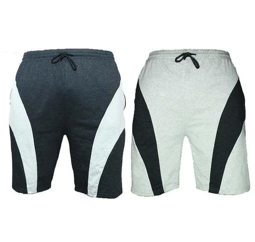 IndiWeaves Mens Combo Pack(Pack of 1 3/4 Shorts/Bermuda and 1 Lower/Track  Pants)_Blue.:Grey_38 : Amazon.in: Clothing & Accessories