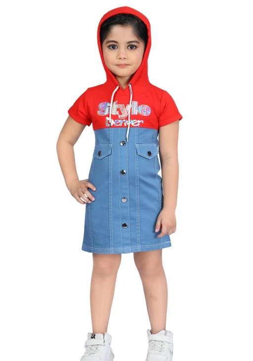 Checkout this latest Frocks & Dresses
Product Name: *Baby Girls Bodycon Ethnic Pullover Dress*
Fabric: Denim
Sleeve Length: Short Sleeves
Pattern: Self-Design
Sizes:
2-3 Years (Bust Size: 26 in, Length Size: 18 in) 
3-4 Years (Bust Size: 27 in, Length Size: 19 in) 
4-5 Years (Bust Size: 29 in, Length Size: 20 in) 
5-6 Years (Bust Size: 30 in, Length Size: 21 in) 
6-7 Years (Bust Size: 31 in, Length Size: 22 in) 
Dress your little girl with this high quality dress From Linotex available with a reasonable & nominal rate.This Denim based Dress have a variety of colour with Hood can make your girl shine like a star. Size available from 2Years-8Years
Country of Origin: India
Easy Returns Available In Case Of Any Issue


SKU: BF-736
Supplier Name: Elza Enterprise

Code: 384-79459060-999

Catalog Name: Tinkle Elegant Girls Frocks & Dresses
CatalogID_22290054
M10-C32-SC1141