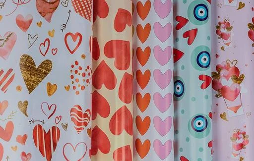 10pcs Gift Wrapping Paper Valentine's Day Wedding Gift Wrapping