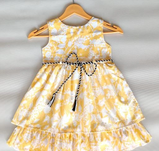 BabyGirl's Stylish Cotton White-Pocket Frocks & Dresses for Kids