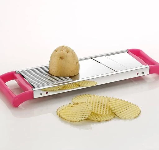 Checkout this latest Graters & Slicers
Product Name: *Potato Slicer for Chips, Vegetable Slicer Machine , Chips, Onion Slicer with Staineless Steel Blade | Color : Pink*
Material: Stainless Steel
Thumb Guard: No
Type: Slicer
Product Breadth: 10 Cm
Product Height: 10 Cm
Product Length: 10 Cm
Net Quantity (N): Pack Of 1
Premium Multipurpose 2 in 1 Potato/Onion Slicer and Grater, Potato Slicer for Chips, Vegetable Slicer Machine, Chips Cutter, Potato Slicer for Chips, Onion Slicer with Staineless Steel Blade | Color : Pink
Country of Origin: India
Easy Returns Available In Case Of Any Issue


SKU: pink-ss-slicer H1
Supplier Name: Hetvik Enterprise

Code: 102-79842712-942

Catalog Name: Trendy Graters & Slicers
CatalogID_22422557
M08-C23-SC1645
