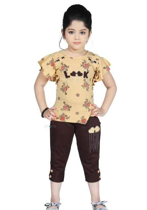 Checkout this latest Clothing Set
Product Name: *Linotex Girls Ethnic Printed Top & Pant Set Dress*
Top Fabric: Cotton Blend
Bottom Fabric: Cotton Blend
Sleeve Length: Short Sleeves
Top Pattern: Printed
Bottom Pattern: Self Design
Add-Ons: Top/Tshirt
Sizes:
9-10 Years (Top Chest Size: 33 in, Top Length Size: 21.5 in, Bottom Waist Size: 23 in, Bottom Length Size: 22.5 in) 
Dress your little girl with this high quality dress From Linotex available with a reasonable & nominal rate.This Cotton Blend based Top & Pant Set Dress have a variety of colour can make your girl shine like a star. Size available from 3Years-11Years
Country of Origin: India
Easy Returns Available In Case Of Any Issue


SKU: BF-773
Supplier Name: Elza Enterprise

Code: 664-80027544-999

Catalog Name: Modern Funky Girls Clothing Sets
CatalogID_22490125
M10-C32-SC1147
