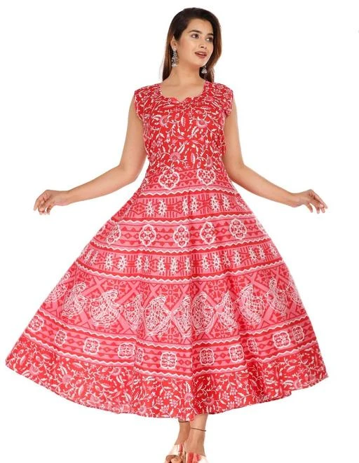 Checkout this latest Dresses
Product Name: *Anunja Pretty Glamorous Women Dresses*
Fabric: Cotton
Sleeve Length: Sleeveless
Pattern: Printed
Net Quantity (N): 1
Sizes:
S (Bust Size: 36 in) 
M (Bust Size: 38 in) 
L (Bust Size: 40 in) 
XL (Bust Size: 42 in) 
XXL (Bust Size: 44 in) 
XXXL (Bust Size: 46 in) 
Free Size (Bust Size: 46 in) 
Anunja the presents Pure Cotton printed Dress for women. Perfect for all your casual and party look, Sleeve attached inside,Classy Graceful Women Pink dresses:Classy Feminine Women dresses gown dress for women wedding:Comfy Retro Women Pink Gowns:Trendy Modern Women Gowns: Women printed Stylish Printed Gown Dress:Anunja Women Aline Flared Dresses:Cotton Dabu Printed Dress  washing instructions:  Normal Wash:Hand Wash only
Country of Origin: India
Easy Returns Available In Case Of Any Issue


SKU: AN21DR37A
Supplier Name: ANIUMA ENTERPRISES

Code: 382-80027595-999

Catalog Name: Trendy Elegant Women Dresses
CatalogID_22490139
M04-C07-SC1025
