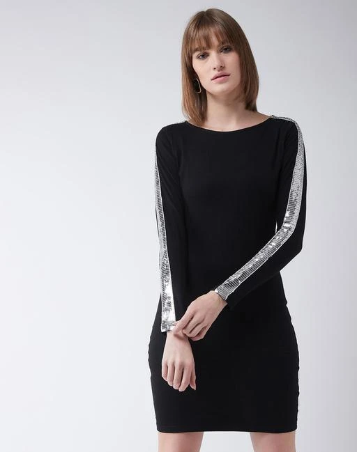 miss chase black bodycon dress