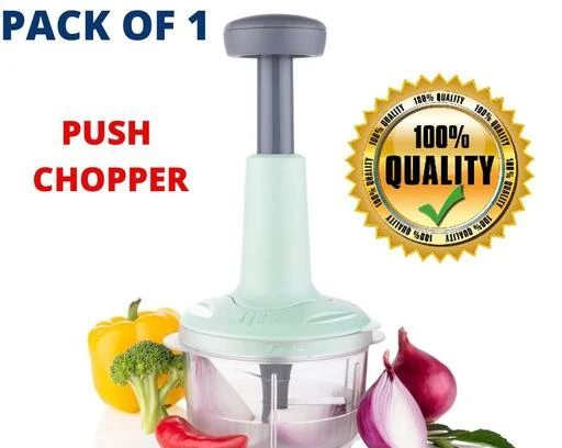 Food Chopper, Steel Large Manual Hand-Press Vegetable Chopper