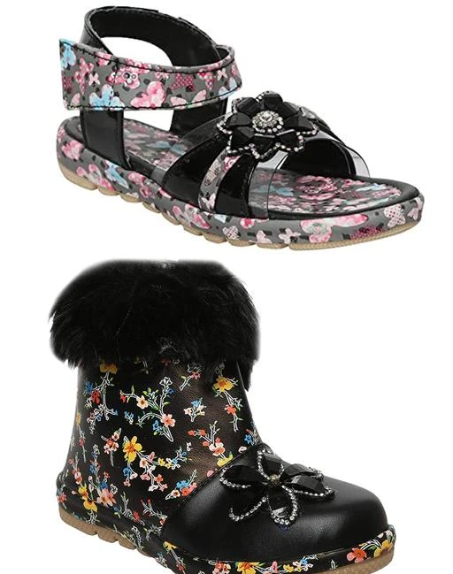Checkout this latest Boots
Product Name: *Tiny Kids Girls Stylish Ankle Length Boot + Printed Sandal (Pack of 2) (Black)*
Material: Syntethic Leather
Pattern: Printed
Fastening & Back Detail: Ankle Loop
Net Quantity (N): 1
THE LATEST TRENDY KIDS GIRLS FLORAL PRINTED FASHIONABLE THAT PROVES OUR THEME THAT 