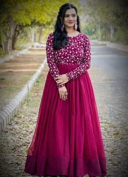 Checkout this latest Gowns
Product Name: *Classic Ravishing Women Gowns*
Fabric: Georgette
Sleeve Length: Long Sleeves
Pattern: Embroidered
Sizes:
M (Bust Size: 36 in, Length Size: 36 in) 
L (Bust Size: 38 in, Length Size: 38 in) 
XL (Bust Size: 40 in, Length Size: 40 in) 
XXL (Bust Size: 42 in, Length Size: 42 in) 
Country of Origin: India
Easy Returns Available In Case Of Any Issue


SKU: Monica Commit
Supplier Name: NGK  CREATION

Code: 745-80795322-999

Catalog Name: Classic Ravishing Women Gowns
CatalogID_22749401
M04-C07-SC1289