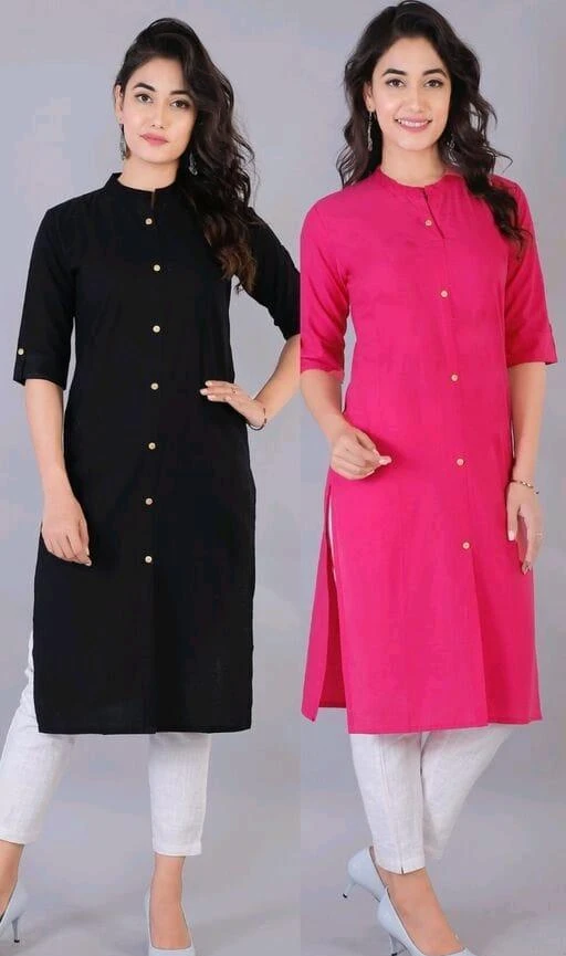 Checkout this latest Kurtis
Product Name: *WOMEN'S COTTON KURTI COMBO *
Fabric: Cotton
Sleeve Length: Three-Quarter Sleeves
Pattern: Solid
Combo of: Combo of 2
Sizes:
M (Bust Size: 38 in, Size Length: 42 in) 
L (Bust Size: 40 in, Size Length: 42 in) 
XL (Bust Size: 42 in, Size Length: 42 in) 
XXL (Bust Size: 44 in, Size Length: 42 in) 
Country of Origin: India
Easy Returns Available In Case Of Any Issue


SKU: P BLACK+PINK
Supplier Name: BF STORE

Code: 754-80912058-995

Catalog Name: Myra Sensational Kurtis
CatalogID_22790735
M03-C03-SC1001