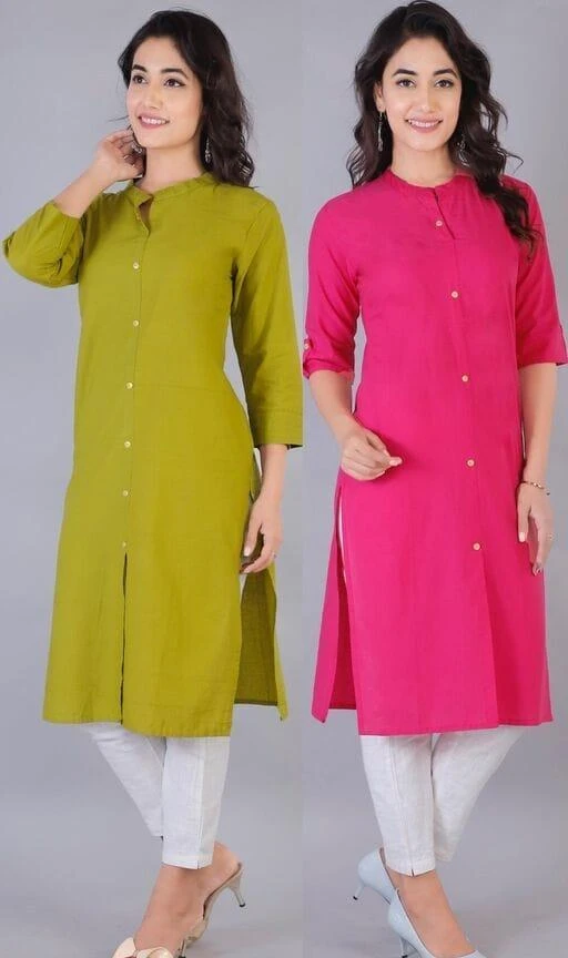 Checkout this latest Kurtis
Product Name: *WOMEN'S COTTON KURTI COMBO *
Fabric: Cotton
Sleeve Length: Three-Quarter Sleeves
Pattern: Solid
Combo of: Combo of 2
Sizes:
M (Bust Size: 38 in, Size Length: 42 in) 
L (Bust Size: 40 in, Size Length: 42 in) 
XL (Bust Size: 42 in, Size Length: 42 in) 
XXL (Bust Size: 44 in, Size Length: 42 in) 
Country of Origin: India
Easy Returns Available In Case Of Any Issue


SKU: P MENDI+PINK 
Supplier Name: BF STORE

Code: 754-80912059-995

Catalog Name: Myra Sensational Kurtis
CatalogID_22790735
M03-C03-SC1001