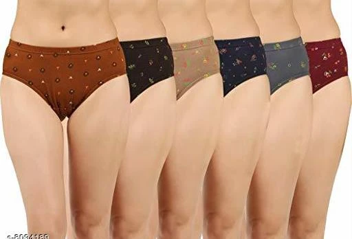  9colors Women Hipster Printed Multicolor Panty Pack Of 6 / Women