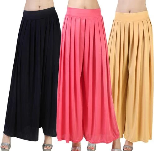 Checkout this latest Palazzos
Product Name: *Casual Modern Women Palazzos*
Fabric: Lycra
Pattern: Solid
Sizes: 
30 (Waist Size: 30 in, Length Size: 38 in) 
32 (Waist Size: 32 in, Length Size: 38 in) 
34 (Waist Size: 34 in, Length Size: 38 in) 
36 (Waist Size: 36 in, Length Size: 38 in) 
Country of Origin: India
Easy Returns Available In Case Of Any Issue


SKU: Dc3wJ_SV
Supplier Name: Fashion Bazaar

Code: 015-81020439-999

Catalog Name: Fashionable Modern Women Palazzos
CatalogID_22827903
M04-C08-SC1039