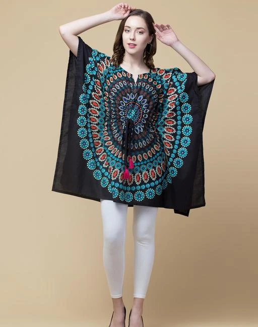 Checkout this latest Long Kaftans
Product Name: *Hive91 Mandala Print Kaftan Poncho for Women Made of Rayon*
Fabric: Viscose Rayon
Sleeve Length: Sleeveless
Fit/ Shape: Poncho
Pattern: Printed
Multipack: 1
Sizes:
S (Bust Size: 37 in, Length Size: 33 in) 
XL (Bust Size: 43 in, Length Size: 33 in) 
XS (Bust Size: 36 in, Length Size: 33 in) 
L (Bust Size: 42 in, Length Size: 33 in) 
M (Bust Size: 38 in, Length Size: 33 in) 
XXL (Bust Size: 44 in, Length Size: 33 in) 
Get this awesome mandala Printed Kaftan Poncho from the house of Hive91. It's super comfortable along with being super ravishing. The Approx length of this kaftan poncho is 33 Inches. This Kaftan made of rayon fabric
Easy Returns Available In Case Of Any Issue


SKU: RH740KFBLZ
Supplier Name: RIPP IMP

Code: 374-81104310-5921

Catalog Name: Comfy Elegant Women  Kaftan
CatalogID_22858339
M04-C07-SC1009