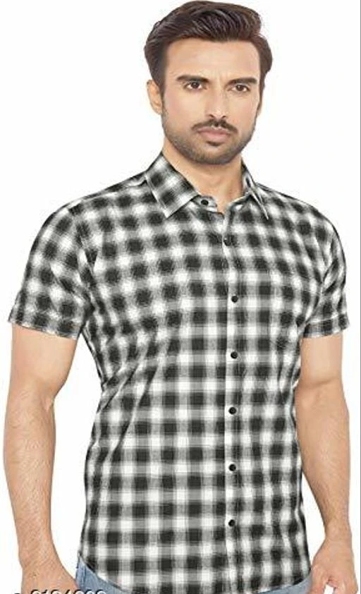 fcity.in - Men Checkered Casual Halfsleeve Shirt1274 / Trendy