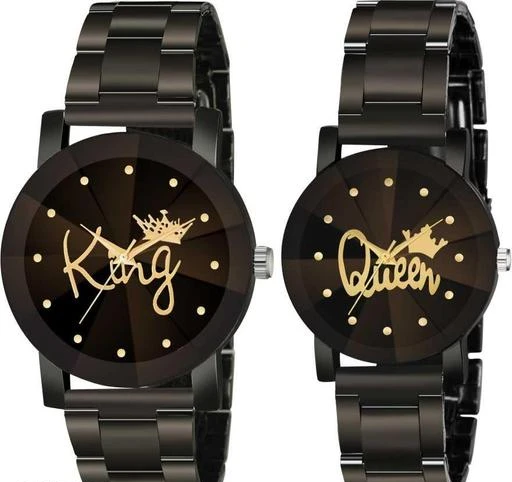 Checkout this latest Analog Watches
Product Name: *Pack of 2 New Designer Metal Strap Watch and King & Queen Bracelet Set Man & Woman Analog Watch - For Couple*
Strap Material: Metal
Date Display: No
Dial Color: Black
Dial Shape: Asymetrical
Dual Time: No
Gps: No
Light: No
Mechanism: Digital
Power Source: Battery Powered
Scratch Resistant: No
Shock Resistance: No
Water Resistance: No
Net Quantity (N): 1
Pack of 2 New Designer Metal Strap Watch and King & Queen Bracelet Set Man & Woman Analog Watch - For Couple
Sizes: 
Free Size
Country of Origin: India
Easy Returns Available In Case Of Any Issue


SKU: 1779369866_90
Supplier Name: SOJITRA CREATION

Code: 992-81450425-994

Catalog Name: Colorful Women Analog Watches
CatalogID_22977559
M05-C13-SC2152