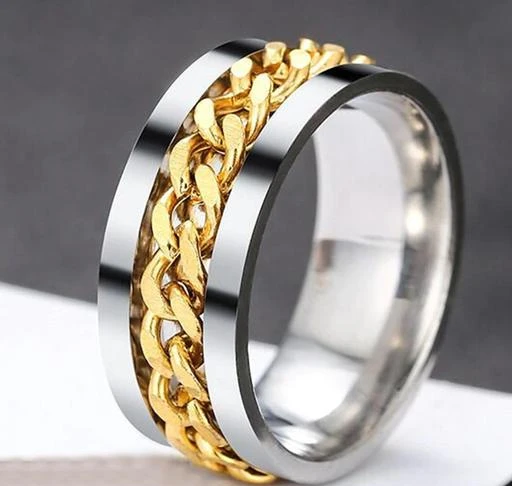 Fashion Frill Trendy Men Gold Plated Metal Chain