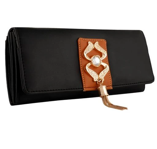 Checkout this latest Clutches
Product Name: *Styles Latest Women Clutches*
Material: Faux Leather/Leatherette
No. of Compartments: 5
Pattern: Solid
Net Quantity (N): 1
Sizes: 
Free Size (Length Size: 9 in, Width Size: 4 in) 
DESLIG Clutches Material: PU No. of Compartments: 5 Pattern: Solid Multipack: 1 Sizes:  Free Size (Length Size: 9in, Width Size: 4 in)   Elegant design premium looking with decent style. DESLIG Women's hand clutch cum hand wallet, purse made by a very beautiful fabric and buttery smooth synthetic leather. Its quality will last very long, no tension of its failure till long time, the stitches are very durable and well finished. You can keep a huge phone in as we provide you 3 huge pockets for bigger articles like phone, currencies any kind of articles which length upto 9 inch the clutch has also 3 zipped pockets so you can keep your small and big articles into a safe zipped pocket. We crafted separately 6 Card slots inside main chamber. The premium looking hand clutch can be use at any occasion as its style you can send it to your dear ones as greetings it will be a perfect gift to her. Country of Origin: India
Country of Origin: India
Easy Returns Available In Case Of Any Issue


SKU: Ifr002black
Supplier Name: DESLIG

Code: 373-81827275-9912

Catalog Name: Styles Latest Women Clutches
CatalogID_23100366
M09-C27-SC5070