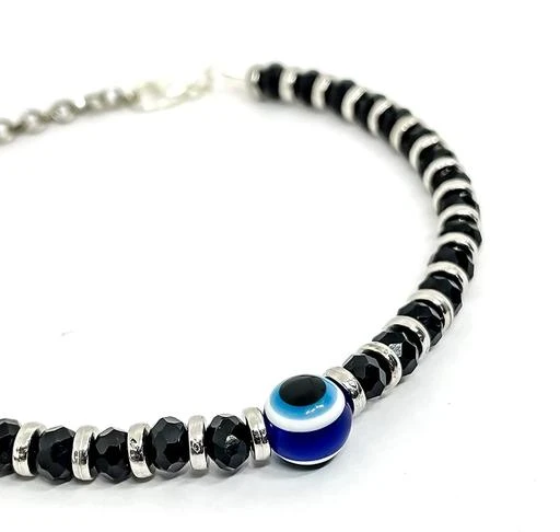 Checkout this latest Bracelet & Bangles
Product Name: *Nazariya with Evil Eye Crystals With Black Crystals Blue Eye Bracelet (Blue Eye Mix Stones) (Pack Of 1)*
Base Metal: Stainless Steel
Plating: No Plating
Stone Type: Artificial Beads
Sizing: Adjustable
Type: Link
Net Quantity (N): 1
Sizes:Free Size
Jewellery Is A Very Personal Choice And Distinctly Speaks The Wearer's Mind And Style. That Unprecedented Luxury Of Choice With Its Variety Of Elegant And Trendy Range Of Precious Jewellery Suitable For Every Occasion. Adorn Exquisite Jewellery Sets To Go Perfectly With Formal And Ethnic Wear; And Complement Your Work And Daily Wear. Or Perhaps Our Wedding Collection Will Augment Your Bridal Suits And Dresses To Make That Momentous Day All That More Special. This Karvachauth gift your Husband / Wife and yourself this beautiful Evil Eye Nazariya 4mm Black Onyx Beads With 10mm Round Evil Eye Buri Nazar Protection Bracelet Give this Festival a Glamorous look with these Crystal Shiny Bracelet for Couples and Married Partners. Handmade Vaastu Bracelet Best Gift for Your Loving's Best Friend ship Band Gift ? Beads With 10mm Round Blue Evil Eye Buri Nazar Protection Elastic Bracelet For Men and Women (Blue Eye Mix Stones).
Country of Origin: India
Easy Returns Available In Case Of Any Issue


SKU: NZ-BD-AGC
Supplier Name: AGC LOGISTICS

Code: 262-81941930-999

Catalog Name: Princess Glittering Bracelet & Bangles
CatalogID_23137819
M05-C11-SC1094