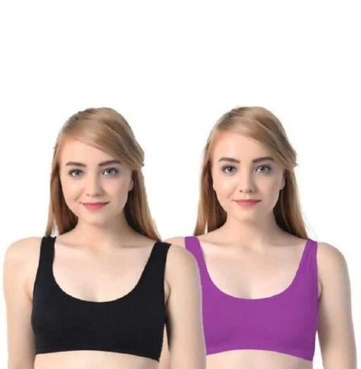 Checkout this latest Sports Bra
Product Name: *stylish women sport bra /fancy women bra /stylus women bra /comfy women bra /sassy women bra / sports bra for girls /airbra for women /girls sports bra /non padded sports bra  *
Fabric: Cotton Blend
Color: Black
Coverage: Half
Closure: Slip-on
Net Quantity (N): 2
Occassion: Everyday
Padding: Non Padded
Print or Pattern Type: Solid
Seam Style: Seamed
Straps: Regular
Type: Sports Bra
Wiring: Non Wired
THIS SPORT BRA IS VERY COMFORTABLE AND SOFT TO WEAR
Sizes: 
Free Size (Underbust Size: 28 in, Overbust Size: 36 in) 
Country of Origin: India
Easy Returns Available In Case Of Any Issue


SKU: AIR BRA_BLACK+ PURPLE
Supplier Name: DIVA PLASTIC INDUSTRIES

Code: 191-81999303-003

Catalog Name: Comfy Women Sports Bra
CatalogID_23157671
M04-C54-SC1409
