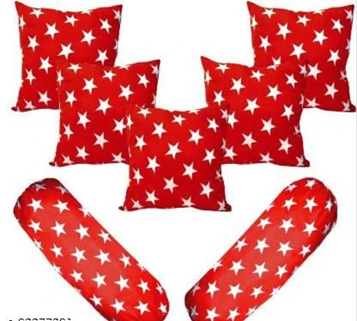 Checkout this latest Pillows
Product Name: *QDOM RED STAR COMBO 5CUSHIONS 2 BOLSTERS*
Pillow Fabric: Cotton
Pillow Cover Fabric: Cotton
Type: Pillow
Print or Pattern Type: Geometric
Multipack: 7
Sizes:
Free Size (Length Size: 40 in, Width Size: 20 in) 
Country of Origin: India
Easy Returns Available In Case Of Any Issue


SKU: hQ96KBd8
Supplier Name: nirabh

Code: 496-82277281-9991

Catalog Name: Elegant Attractive Pillows
CatalogID_23248784
M08-C24-SC1105