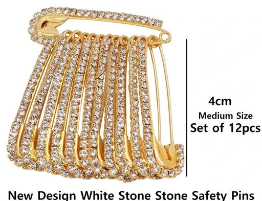 Buy Stylish Golden Safety Saree Pin For Women Sari Brooch For