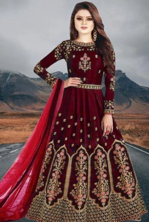 Checkout this latest Gowns
Product Name: *Trendy Graceful Women Gown Maroon*
Fabric: Taffeta Silk
Sleeve Length: Long Sleeves
Pattern: Embroidered
Net Quantity (N): 1
Sizes:
S (Bust Size: 48 in, Length Size: 56 in) 
M (Bust Size: 48 in, Length Size: 56 in) 
L (Bust Size: 48 in, Length Size: 56 in) 
XL (Bust Size: 48 in, Length Size: 56 in) 
XXL (Bust Size: 48 in, Length Size: 56 in) 
XXXL (Bust Size: 48 in, Length Size: 56 in) 
4XL (Bust Size: 60 in, Length Size: 57 in) 
5XL (Bust Size: 60 in, Length Size: 57 in) 
6XL (Bust Size: 60 in, Length Size: 57 in) 
7XL (Bust Size: 60 in, Length Size: 57 in) 
8XL (Bust Size: 60 in, Length Size: 57 in) 
9XL (Bust Size: 60 in, Length Size: 57 in) 
10XL (Bust Size: 60 in, Length Size: 57 in) 
Free Size (Bust Size: 60 in, Length Size: 57 in) 
Good Qualitiy Product
Country of Origin: India
Easy Returns Available In Case Of Any Issue


SKU: Trendy Graceful Women Gown Maroon
Supplier Name: AMAZING CLOTHS FASHION

Code: 504-83855350-9911

Catalog Name: Stylish Retro Women Gowns
CatalogID_23764235
M04-C07-SC1289