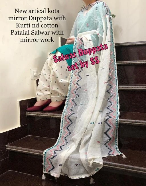 Checkout this latest Dupatta Sets
Product Name: *Women's Embroidered White Cotton Kurta Set with Salwar*
Kurta Fabric: Cotton
Fabric: Cotton
Bottomwear Fabric: Cotton
Pattern: Embroidered
Set Type: Kurta with Dupatta and Bottomwear
Stitch Type: Stitched
Multipack: Single
Sizes: 
M, L, XL, XXL, XXXL, 4XL
Country of Origin: India
Easy Returns Available In Case Of Any Issue


Catalog Rating: ★4.1 (69)

Catalog Name: Women Cotton A-line Embroidered Salwar Dupatta Set
CatalogID_1410069
C74-SC1853
Code: 5721-8394184-1263