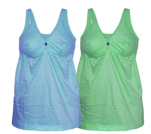 Checkout this latest Camisoles
Product Name: * Ladies Camisole slips*
Fabric: Cotton Blend
Net Quantity (N): 2
This HAFEELA Chemise Bra is for those who believe that simplicity has its own style statement.The light cotton fabric of the chemise bra makes it a comfortable for everyday wear.
Sizes: 
S (Bust Size: 13 in, Length Size: 23 in) 
M (Bust Size: 14 in, Length Size: 24 in) 
L (Bust Size: 15 in, Length Size: 25 in) 
XL (Bust Size: 16 in, Length Size: 25 in) 
Country of Origin: India
Easy Returns Available In Case Of Any Issue


SKU: BLUE-GREEN
Supplier Name: Textile Media

Code: 503-83984400-996

Catalog Name: Sassy Women Camisoles
CatalogID_23807197
M04-C09-SC1047