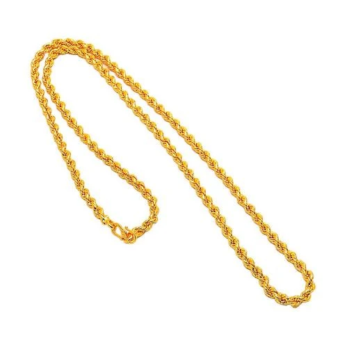 Checkout this latest Necklace
Product Name: *Trendy Classic Stainless Steel Gold Toned Twisted Rope Chain Necklace for Men and Boys*
Base Metal: Brass
Type: Necklace
Plating: Gold Plated
Sizing: Long
Net Quantity (N): 1
Unique and Designer Classic Style Design -Everyone has its Style which can sensed from his Fashion- This Chain, Stylish yet Elegant, reflects your True Style and updated Fashion. PLATING - IPS process of plating makes it never fading of color, and keeps the shine. PREMIUM QUALITY: Pure surgical stainless steel is used to make this product, which doesnt cause any harm to skin. Nickel free and Lead free as per International Standards. No harm to health. Size- Length- 60 CM Width- 5 MM. Smooth and easy for all Occasion / Daily wear. Gift for Men ! - Ideal Valentine, Birthday, Anniversary gift for someone you ? LOVE ?
Country of Origin: India
Easy Returns Available In Case Of Any Issue


SKU: VT-ROPETWISTEDGOLDCHAIN-0001
Supplier Name: Vaani Traders

Code: 931-83994659-922

Catalog Name: Trendy Men Necklace
CatalogID_23810730
M05-C57-SC1227