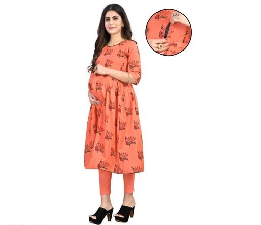 Checkout this latest Feeding Kurtis & Kurta Sets
Product Name: *PEACH COLOR FEEDING KURTI*
Bottom Type: No Bottomwear
Stitch Type: Stitched
Pattern: Printed
Combo of: Single
Peach Color Printed Anarkali Maternity Kurti with Tie-ups and has a Feeding Option With Concealed Zip Closure, has a Round neck, Three Quarter Sleeve..
Sizes: 
XL (Bust Size: 42 in, Top Length Size: 50 in, Waist Size: 38 in, Bottom Length Size: 22 in) 
XXL (Bust Size: 44 in, Top Length Size: 50 in, Waist Size: 40 in, Bottom Length Size: 22 in) 
Country of Origin: India
Easy Returns Available In Case Of Any Issue


SKU: BF-53 PEACH COLOR FEEDING KURTI
Supplier Name: Bhakti_Fashion.

Code: 404-84098177-9941

Catalog Name: Latest Feeding Kurtis & Kurta Sets
CatalogID_23842825
M04-C53-SC2330