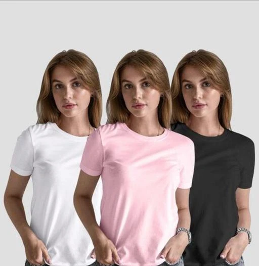 Checkout this latest Tshirts
Product Name: *Damn Good Women's cotton combo T-shirt *
Fabric: Cotton
Sleeve Length: Short Sleeves
Pattern: Solid
Net Quantity (N): 3
Sizes:
S (Bust Size: 34 in) 
M (Bust Size: 36 in) 
L (Bust Size: 38 in) 
XL (Bust Size: 40 in) 
XXL (Bust Size: 42 in) 
Best Quality Fabric
Country of Origin: India
Easy Returns Available In Case Of Any Issue


SKU: dMAi7Vqk
Supplier Name: Damn good

Code: 954-84313294-007

Catalog Name: Classic Glamorous Women Tshirts 
CatalogID_23923038
M04-C07-SC1021