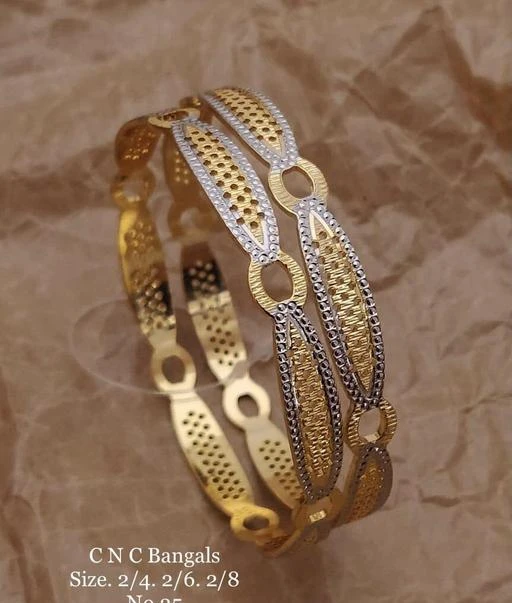 Exclusive Cnc Bangles Gold Plated