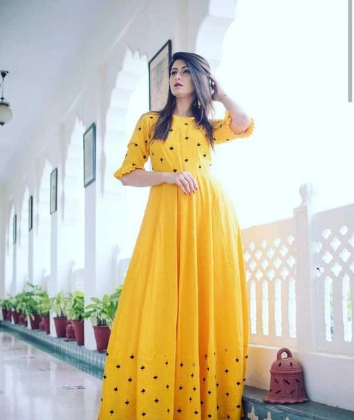 Checkout this latest Kurtis
Product Name: *Women Rayon Anarkali Embroidered Yellow Kurti*
Fabric: Rayon
Sleeve Length: Three-Quarter Sleeves
Pattern: Embroidered
Combo of: Single
Sizes:
M (Bust Size: 38 in, Size Length: 50 in) 
L (Bust Size: 40 in, Size Length: 50 in) 
XL (Bust Size: 42 in, Size Length: 50 in) 
XXL (Bust Size: 44 in, Size Length: 50 in) 
Country of Origin: India
Easy Returns Available In Case Of Any Issue


SKU: Y.EMB
Supplier Name: Rosha Creations

Code: 075-8518596-9921

Catalog Name: Women Rayon Anarkali Embroidered Yellow Kurti
CatalogID_1439445
M03-C03-SC1001