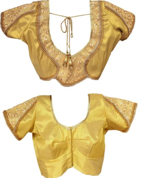 Checkout this latest Blouse (Deleted)
Product Name: *Noories Corner Women's Tissue Readymade Blouse Shining Gold-Design18*
Fabric: Tissue
Sleeve Length: Short Sleeves
Pattern: Embroidered
Net Quantity (N): 1
Sizes:
34 (Bust Size: 37 in, Length Size: 13 in, Hip Size: 29 in) 
36 (Bust Size: 39 in, Length Size: 14 in, Hip Size: 31 in) 
38 (Bust Size: 41 in, Length Size: 14 in, Hip Size: 33 in) 
40 (Bust Size: 43 in, Length Size: 14 in, Hip Size: 35 in) 
42 (Bust Size: 45 in, Length Size: 15 in, Hip Size: 37 in) 
44 (Bust Size: 47 in, Length Size: 15 in, Hip Size: 39 in) 
46 (Bust Size: 49 in, Length Size: 15 in, Hip Size: 41 in) 
Country of Origin: India
Easy Returns Available In Case Of Any Issue


SKU: NC-BLS-GOLD-Type18
Supplier Name: V RETAIL

Code: 707-8524673-9941

Catalog Name: Banita Drishya Women Readymade Blouse
CatalogID_1440900
M03-C06-SC1007