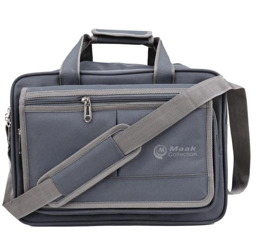 Grey Fabric Office Executive Bag