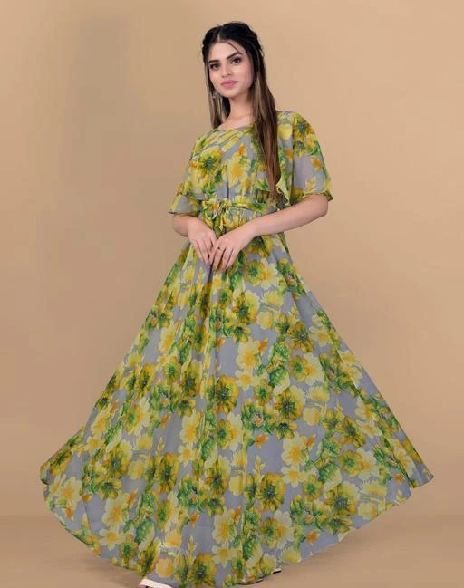 Buy Checkout This Latest Gowns Product Name Latest Beautiful Flower Print Gown Pretty Modern Women Gowns For Rs874 Cod And Easy Return Available