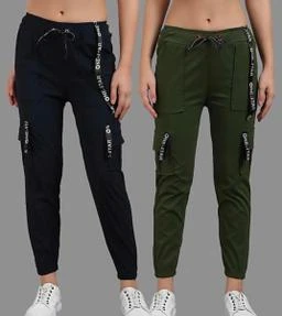 Trendy Stylish Trouser For Women Comfortable Material Classic Look (Pack Of  2)